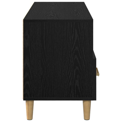 Mobile TV Rovere Nero 102 x 36 x 50 cm Legno multistrato | homemem39