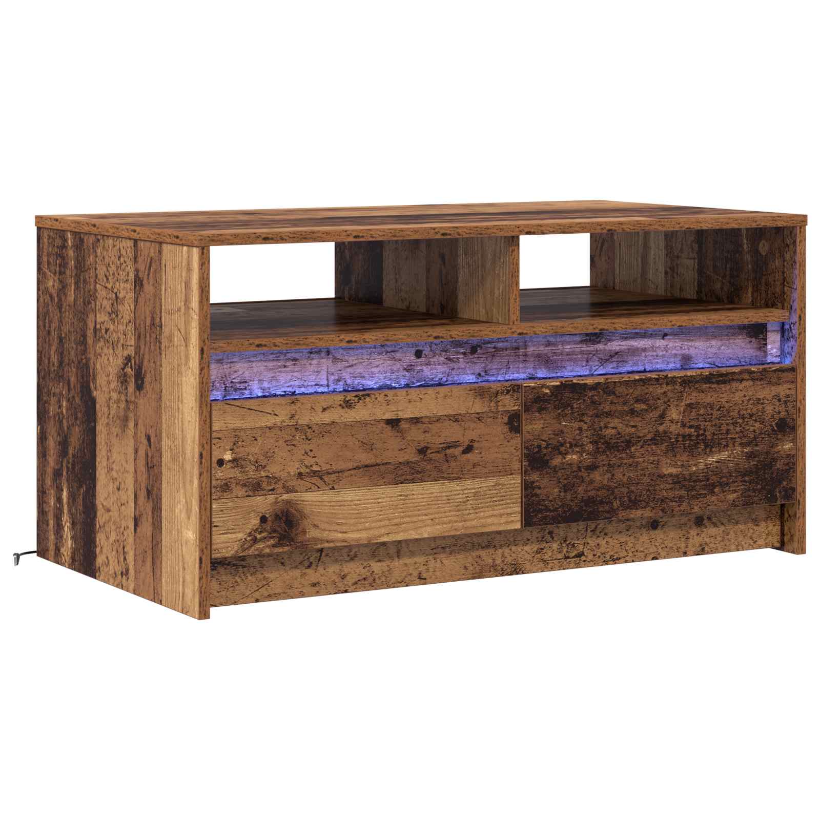 Tavolino da salotto con cassetto Legno vecchio 90 x 50 x 45 cm | homemem39