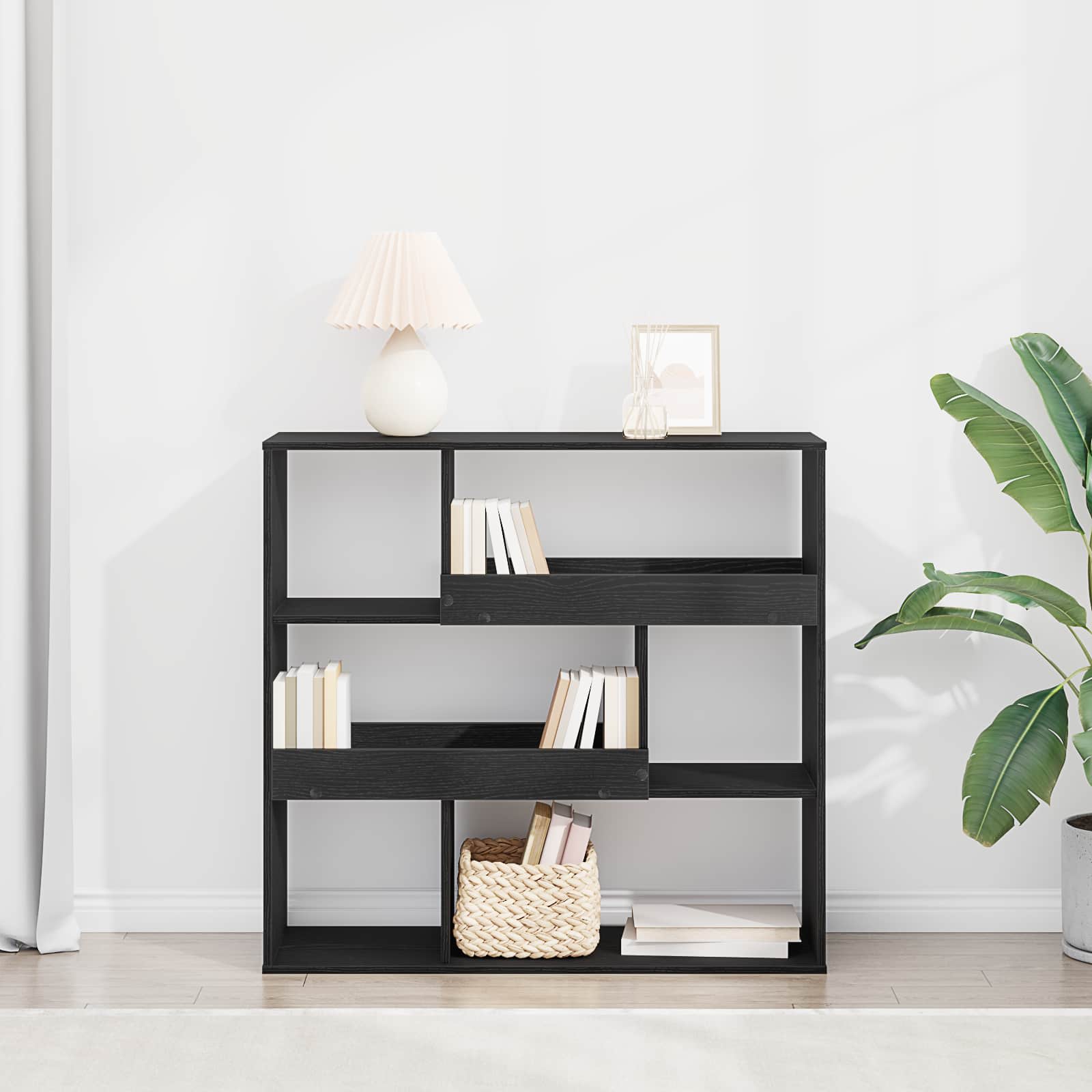 Scaffale per Libri Rovere Nero 100 x 33 x 94,5 cm | homemem39