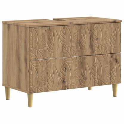 Set di Armadi da Bagno da 2 Pezzi DELFT Rovere Artigianale | homemem39