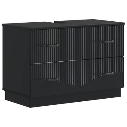 Set di Armadi da Bagno da 2 Pezzi HOORN Nero | homemem39