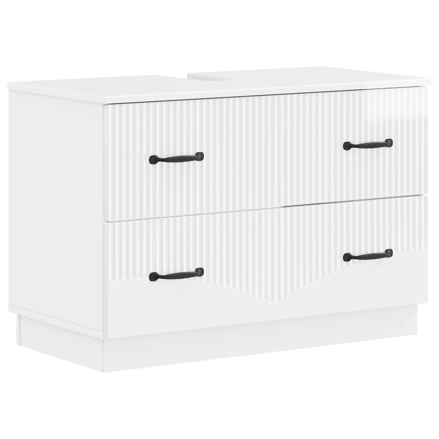Set di Armadi da Bagno da 2 Pezzi HOORN Bianco Lucido | homemem39
