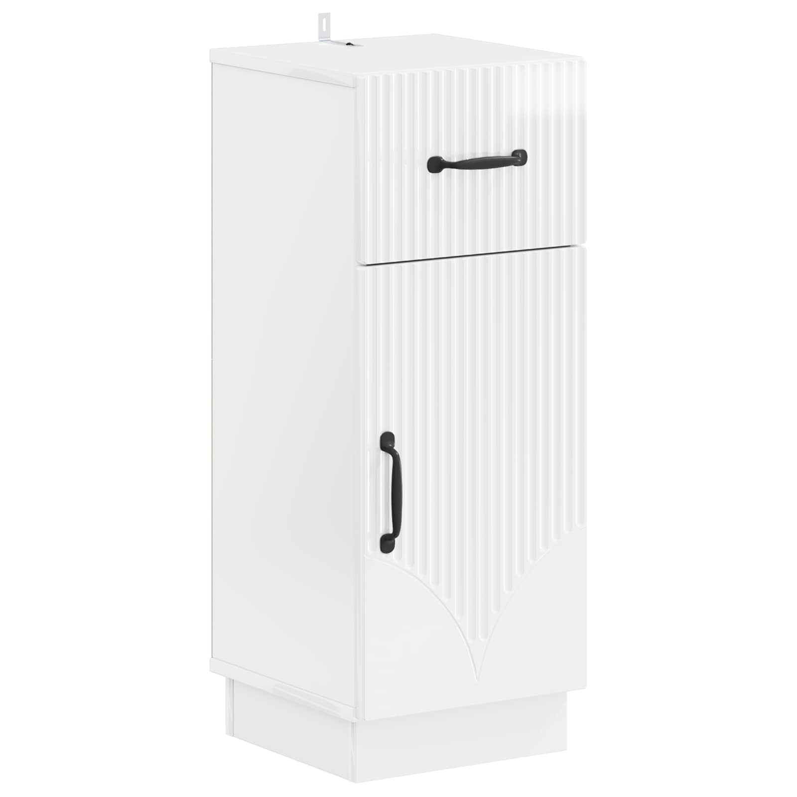 Set di Armadi da Bagno da 2 Pezzi HOORN Bianco Lucido | homemem39