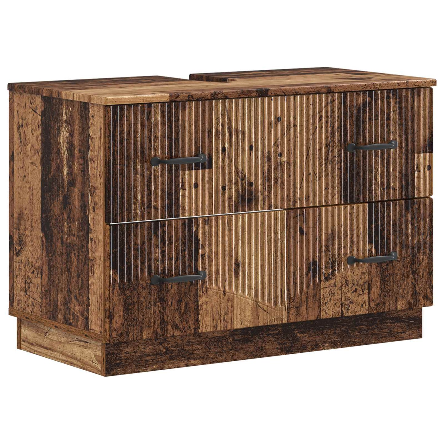 Set di Armadi da Bagno da 2 Pezzi HOORN Legno antico | homemem39