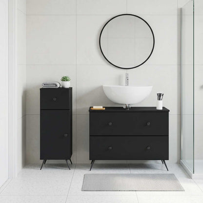 Set di Armadi da Bagno da 2 Pezzi BREDA Nero