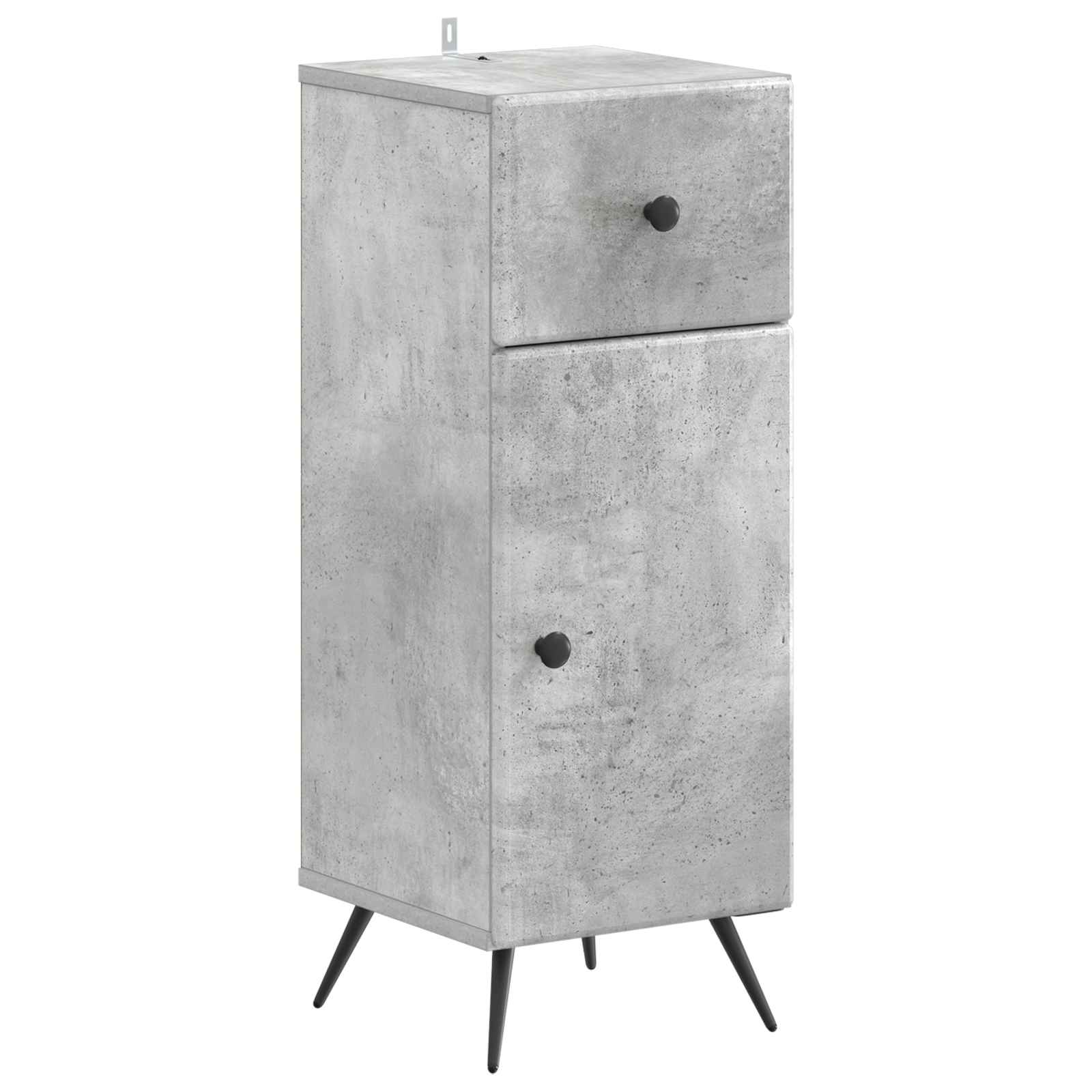 Set di Armadi da Bagno da 2 Pezzi BREDA Grigio Cemento | homemem39