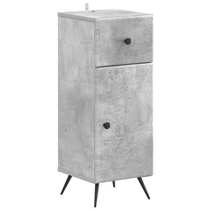 Set di Armadi da Bagno da 2 Pezzi BREDA Grigio Cemento | homemem39