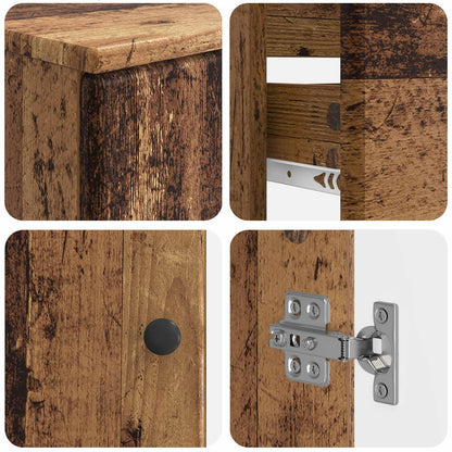 Set di Armadi da Bagno da 2 Pezzi BREDA Legno antico