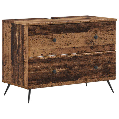 Set di Armadi da Bagno da 2 Pezzi BREDA Legno antico