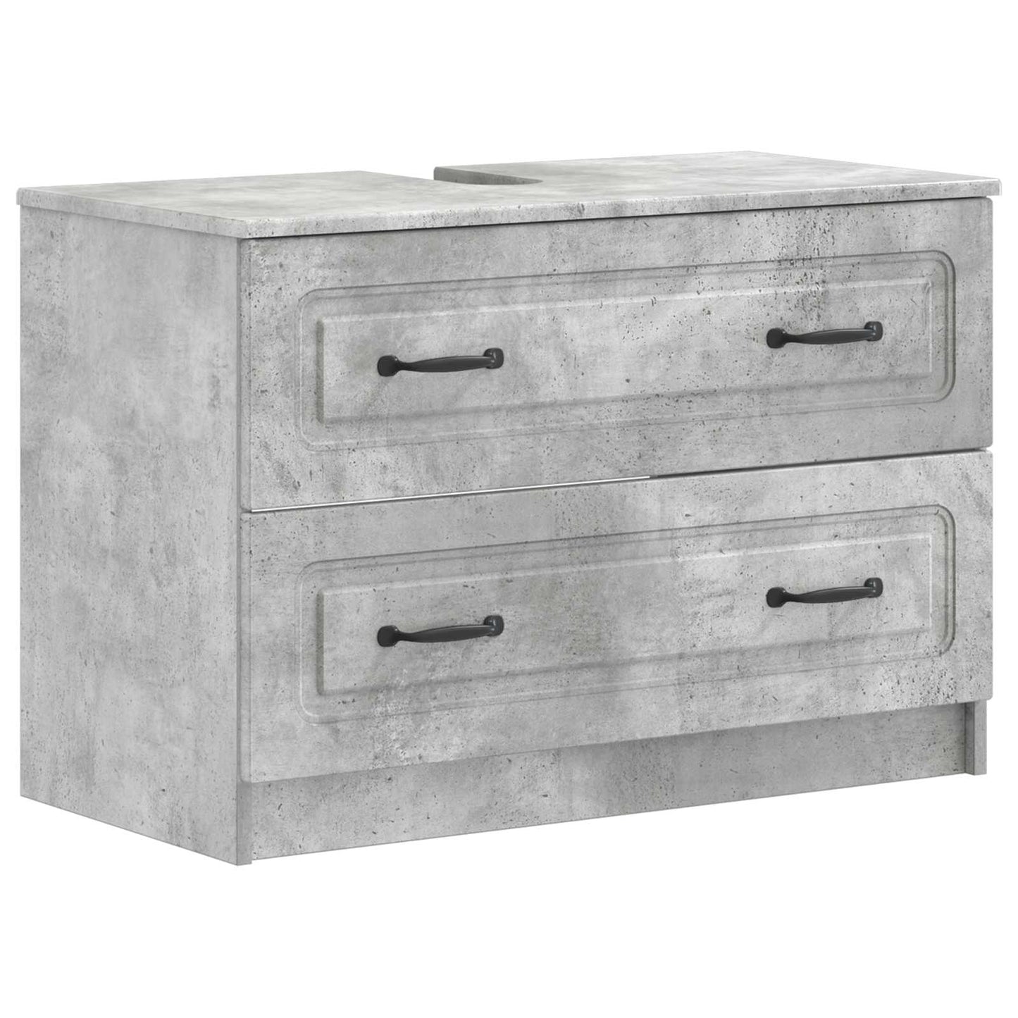Set di Armadi da Bagno da 2 Pezzi UTRECHT Grigio Cemento | homemem39