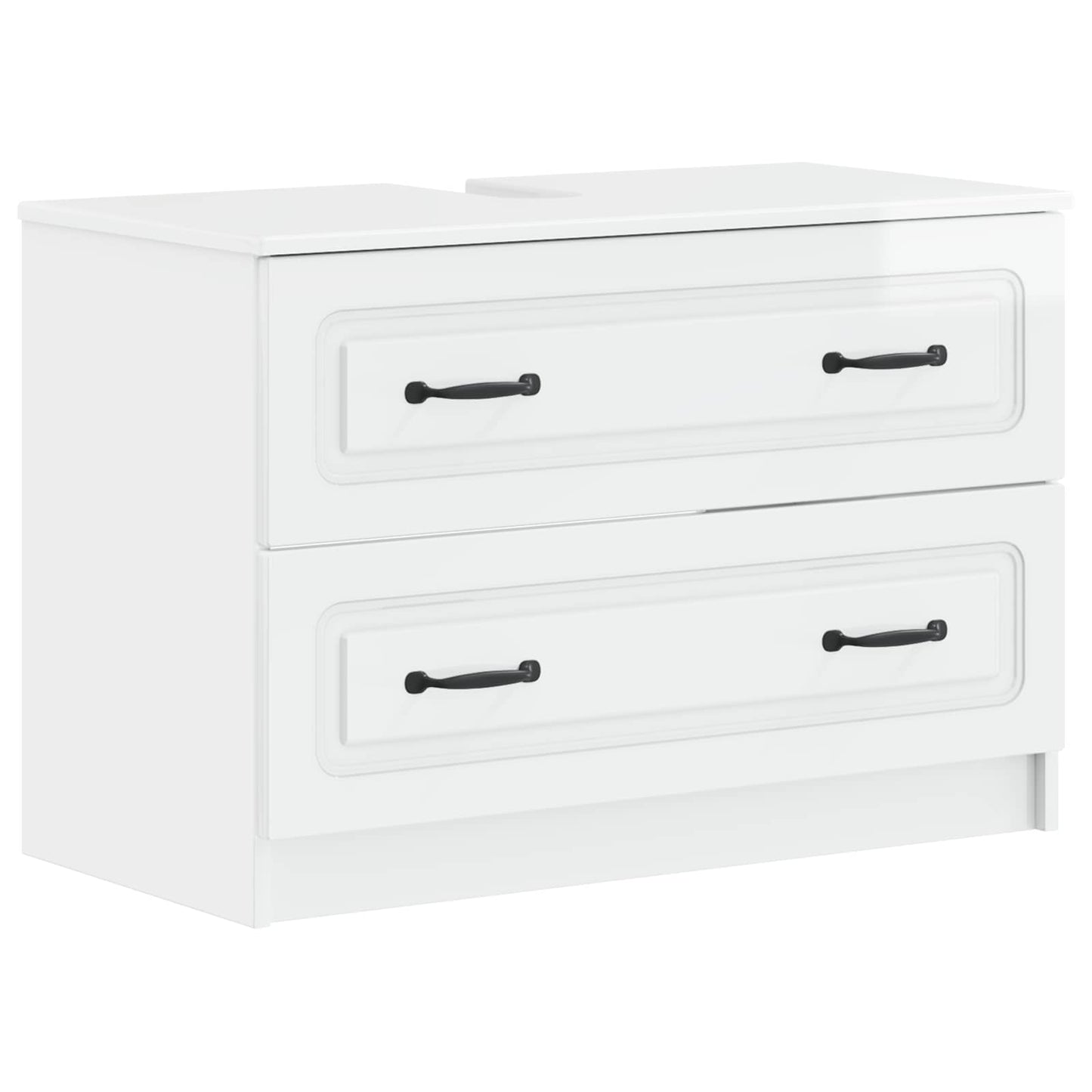 Set di Armadi da Bagno da 2 Pezzi UTRECHT Bianco Lucido | homemem39
