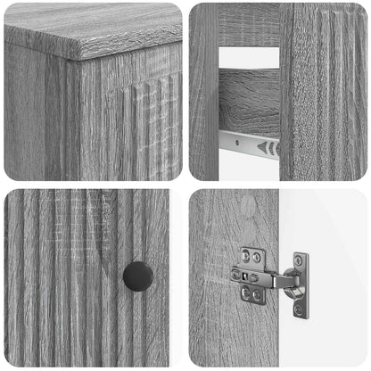 Set di armadietti da bagno in 3 pezzi EDE Sonoma grigio