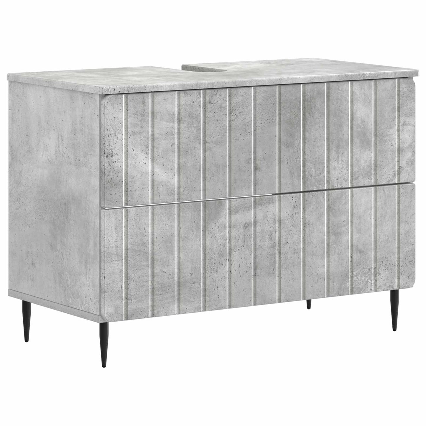 Set di armadietti da bagno in 3 pezzi ZWOLLE Grigio Cemento
