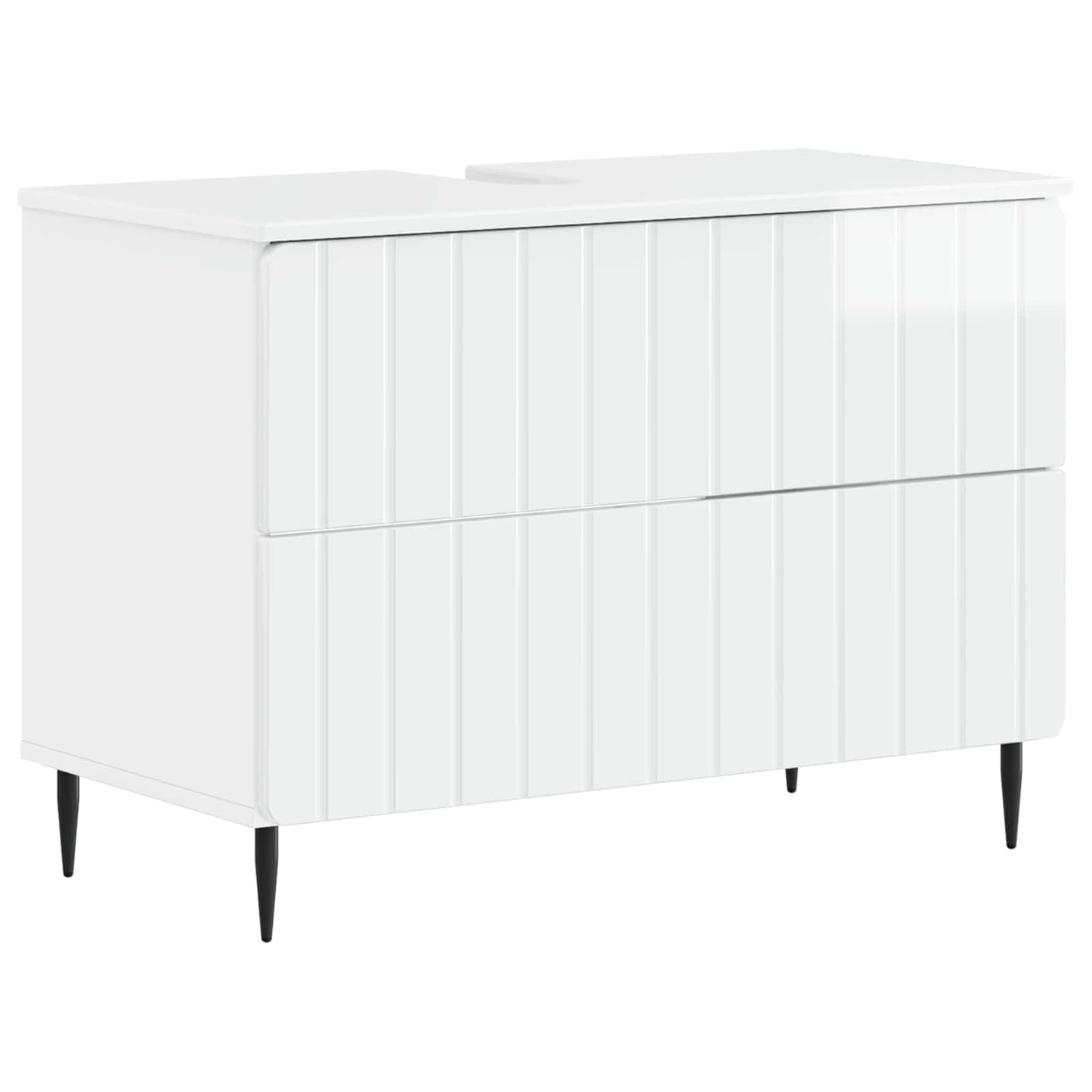 Set di armadietti da bagno in 3 pezzi ZWOLLE Bianco Lucido