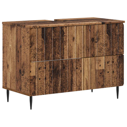 Set di armadietti da bagno in 3 pezzi ZWOLLE Legno antico