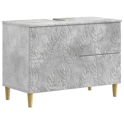 Set di armadietti da bagno in 3 pezzi DELFT Grigio Cemento