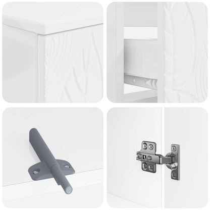 Set di armadietti da bagno in 3 pezzi DELFT Bianco Lucido