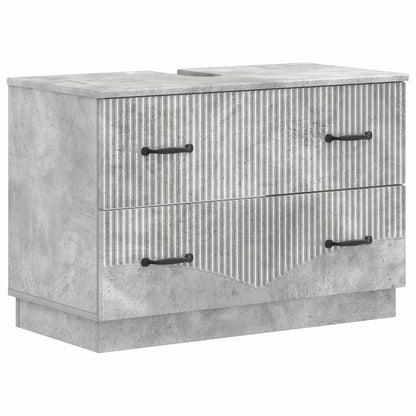 Set di armadietti da bagno in 3 pezzi HOORN Grigio Cemento