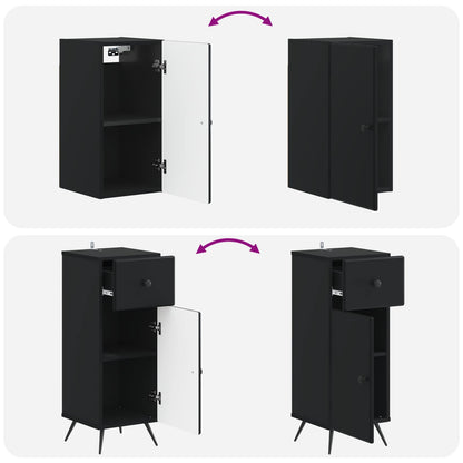Set di armadietti da bagno in 3 pezzi BREDA Nero