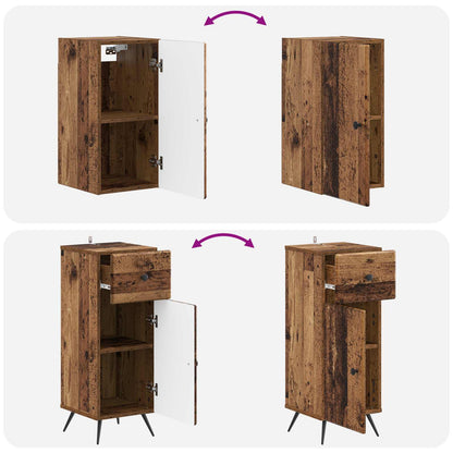 Set di armadietti da bagno in 3 pezzi BREDA Legno antico