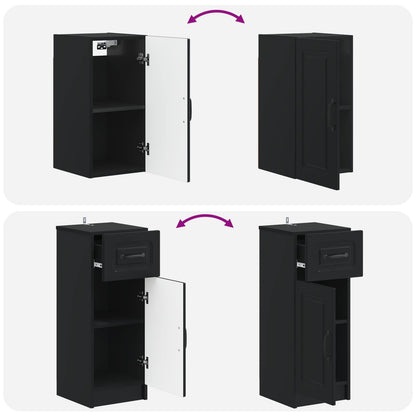 Set di armadietti da bagno in 3 pezzi UTRECHT Nero