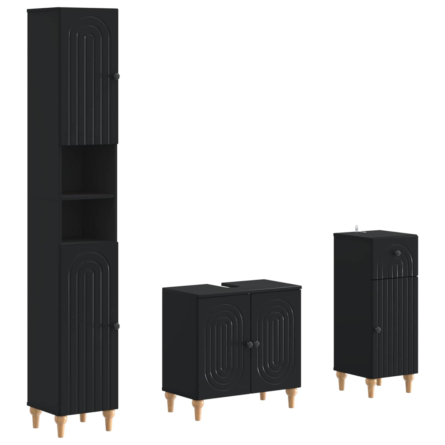 Set di armadietti da bagno in 3 pezzi ALKMAAR | homemem39