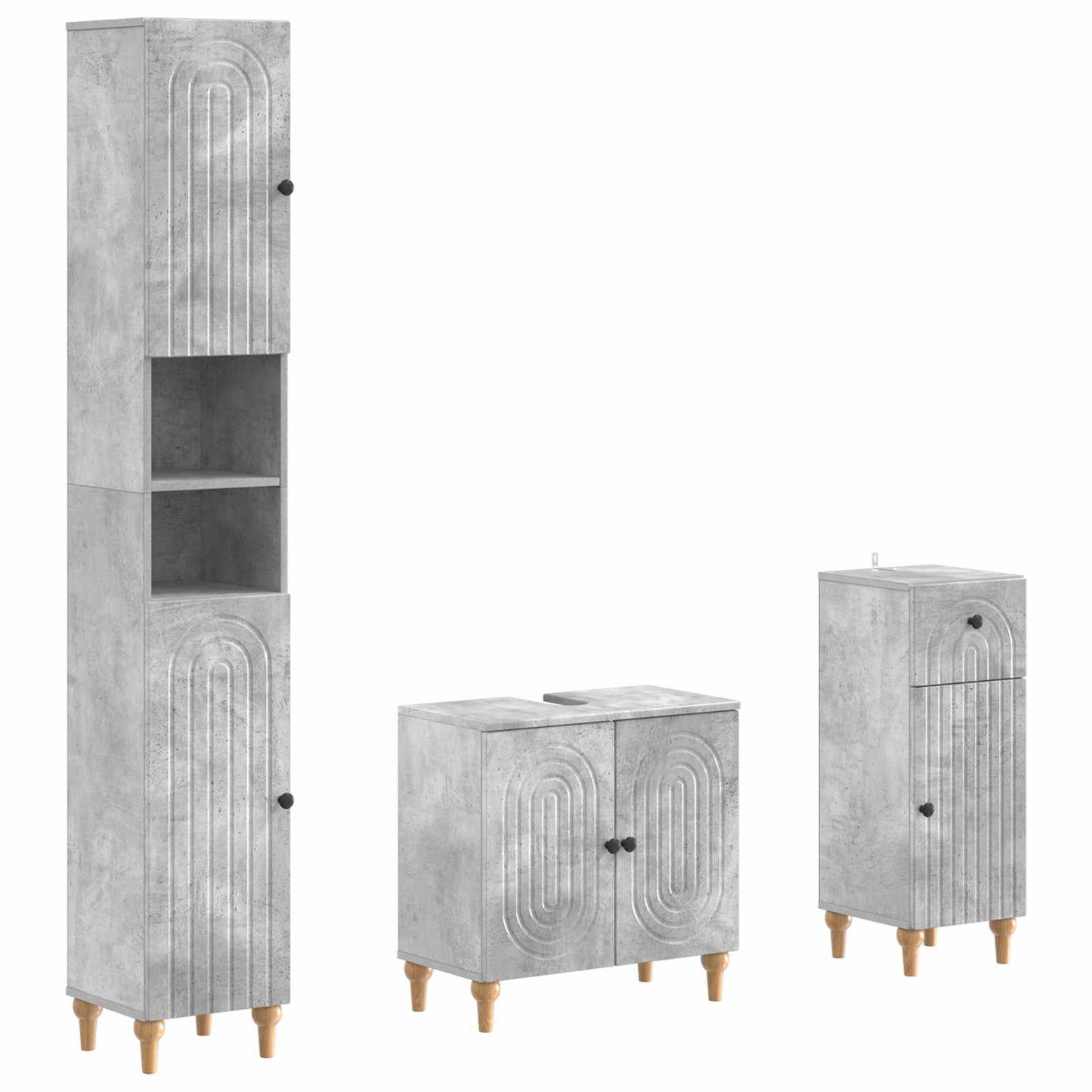Set di armadietti da bagno in 3 pezzi ALKMAAR | homemem39