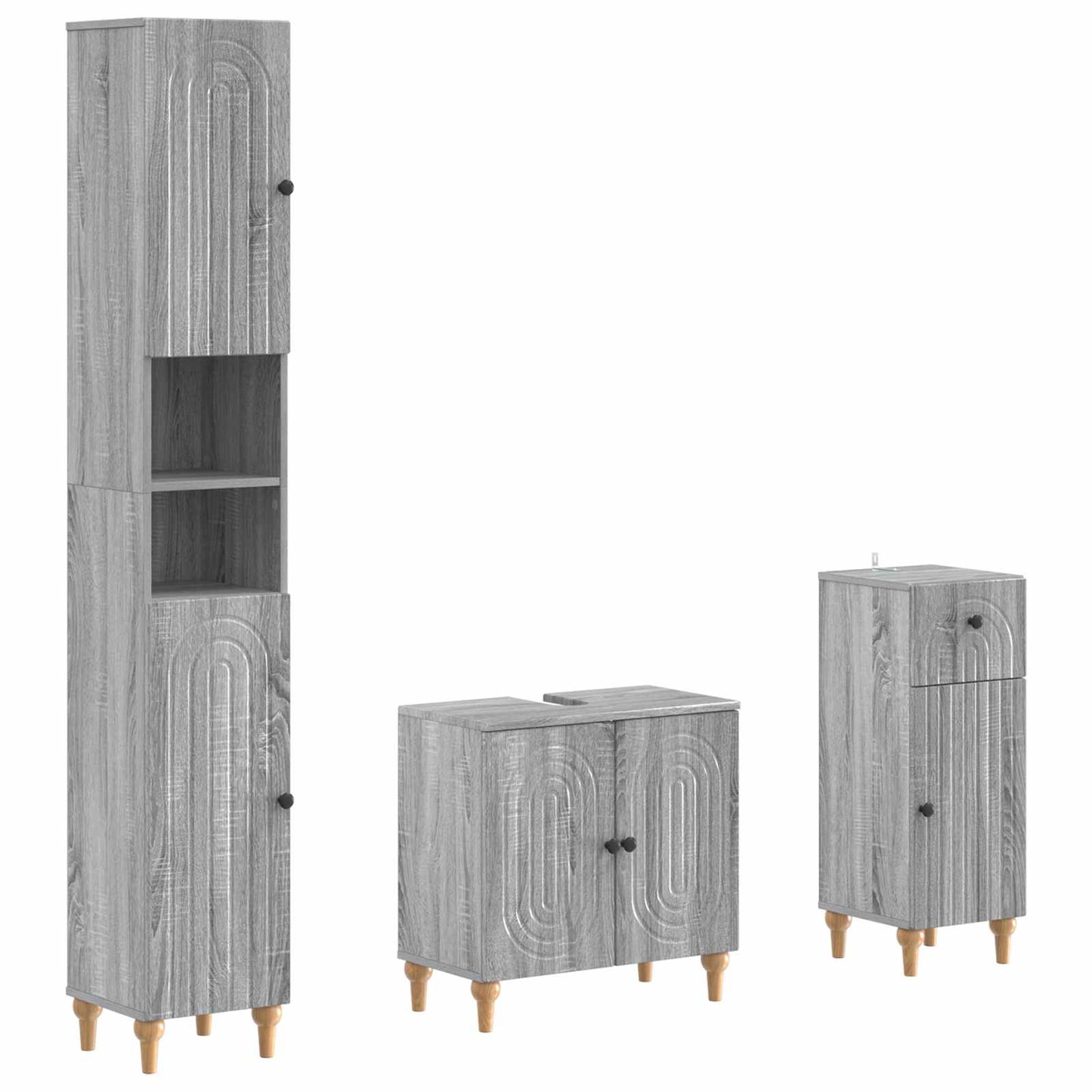Set di armadietti da bagno in 3 pezzi ALKMAAR | homemem39