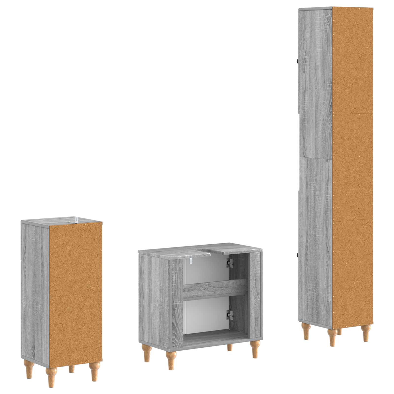 Set di armadietti da bagno in 3 pezzi ALKMAAR | homemem39