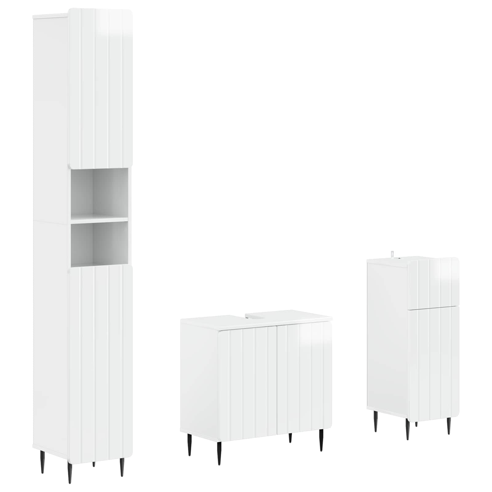 Set di armadietti da bagno in 3 pezzi ZWOLLE | homemem39