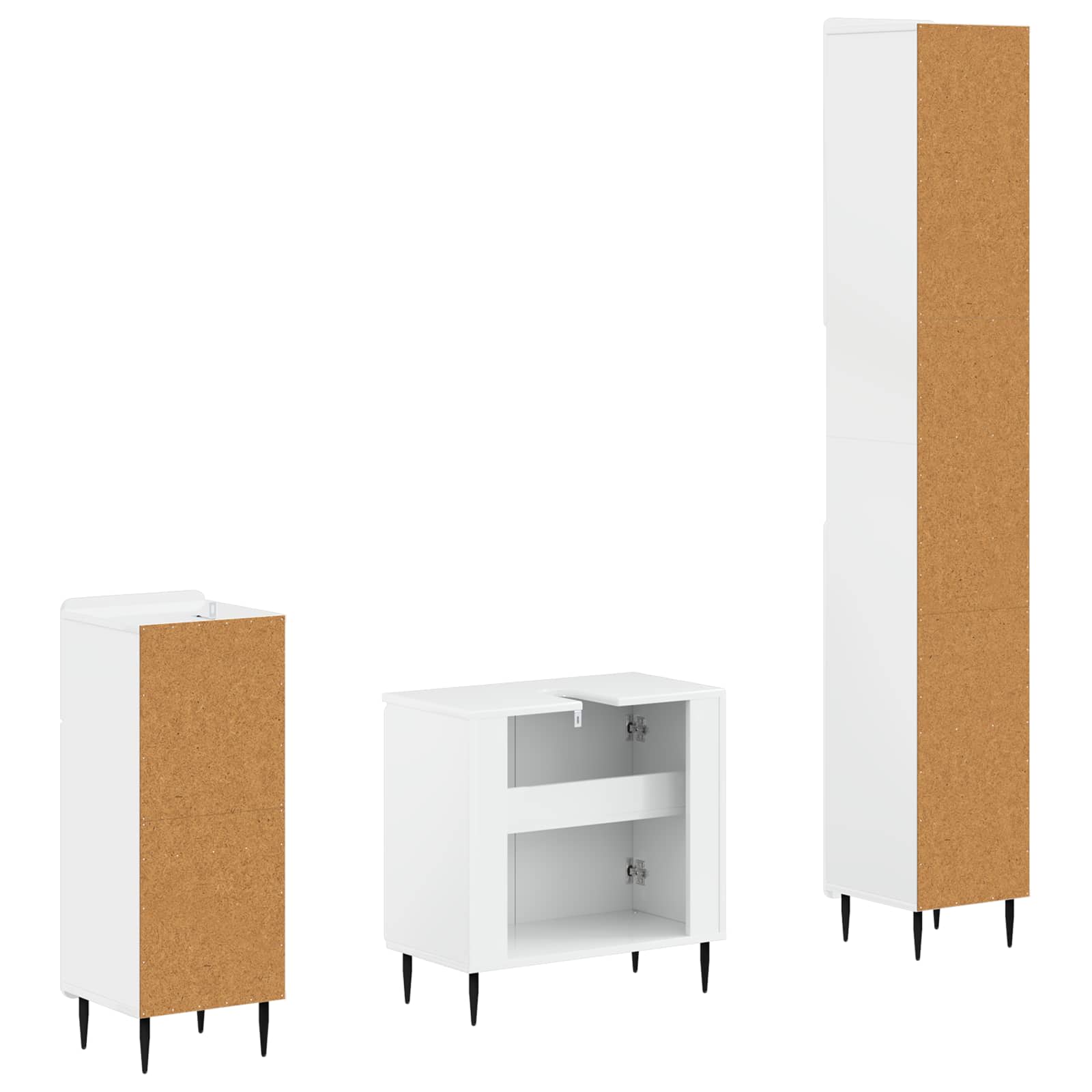 Set di armadietti da bagno in 3 pezzi ZWOLLE | homemem39