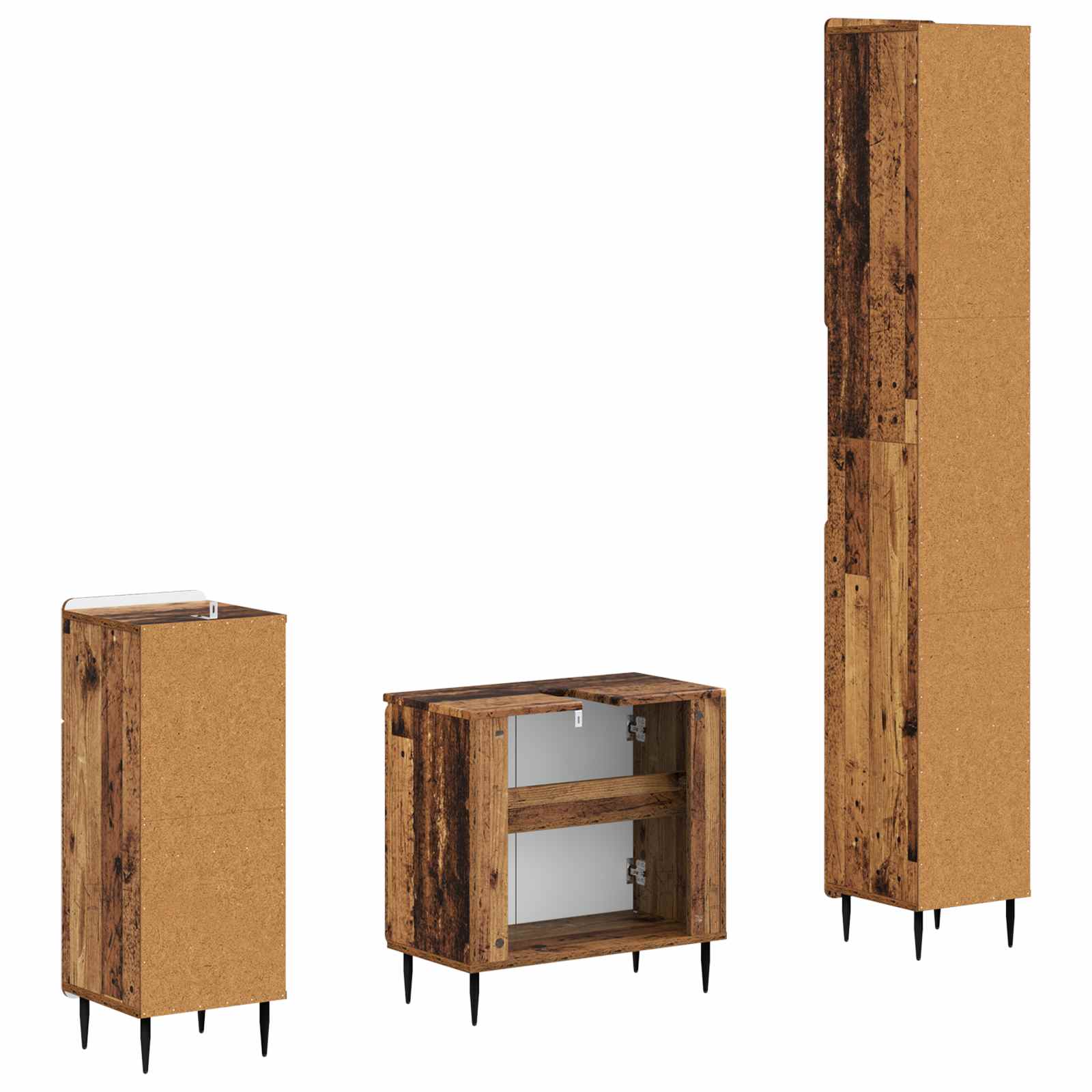 Set di armadietti da bagno in 3 pezzi ZWOLLE | homemem39