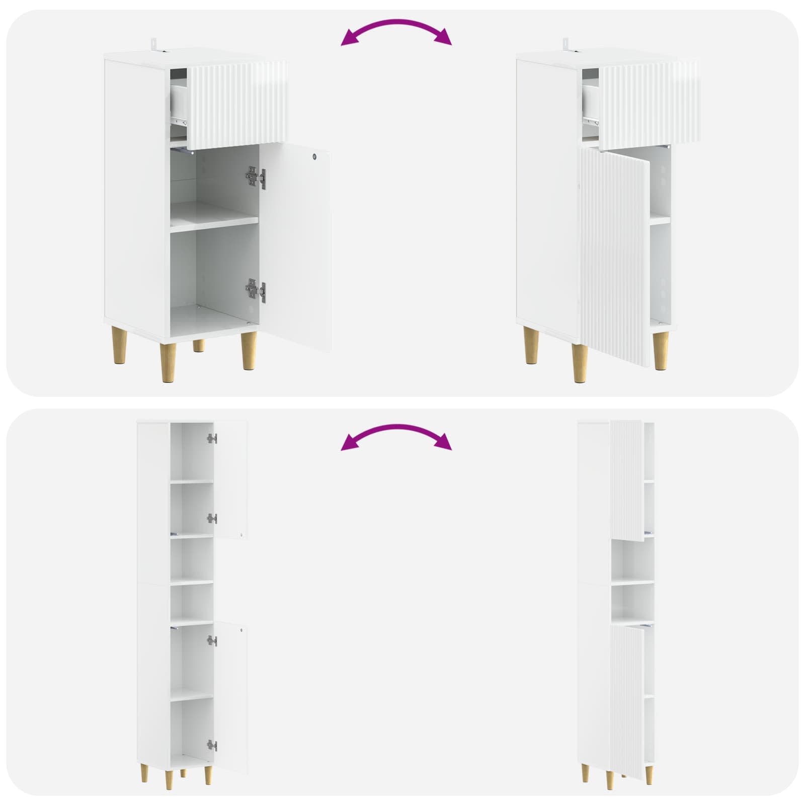Set di armadietti da bagno in 3 pezzi ARNHEM | homemem39