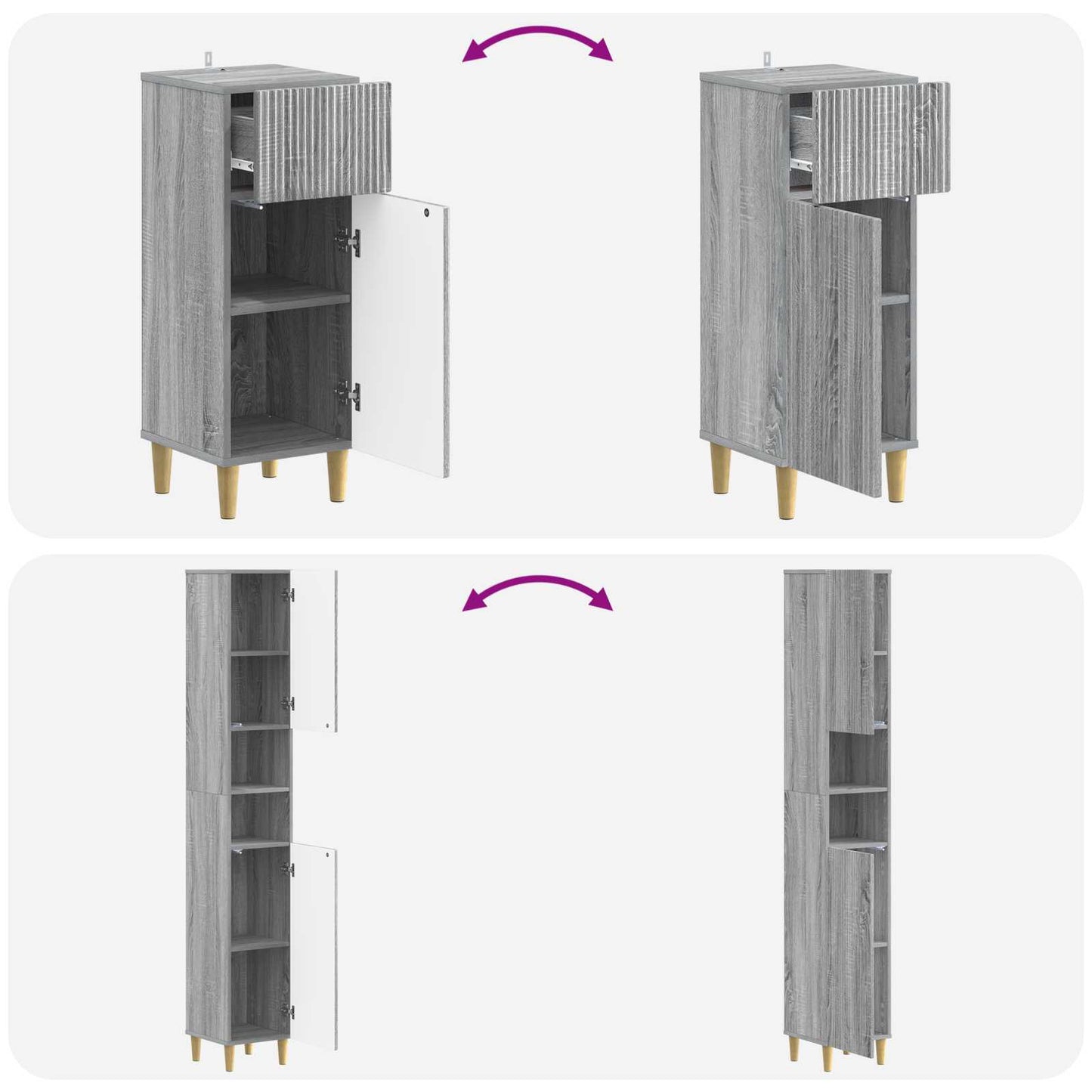 Set di armadietti da bagno in 3 pezzi ARNHEM | homemem39