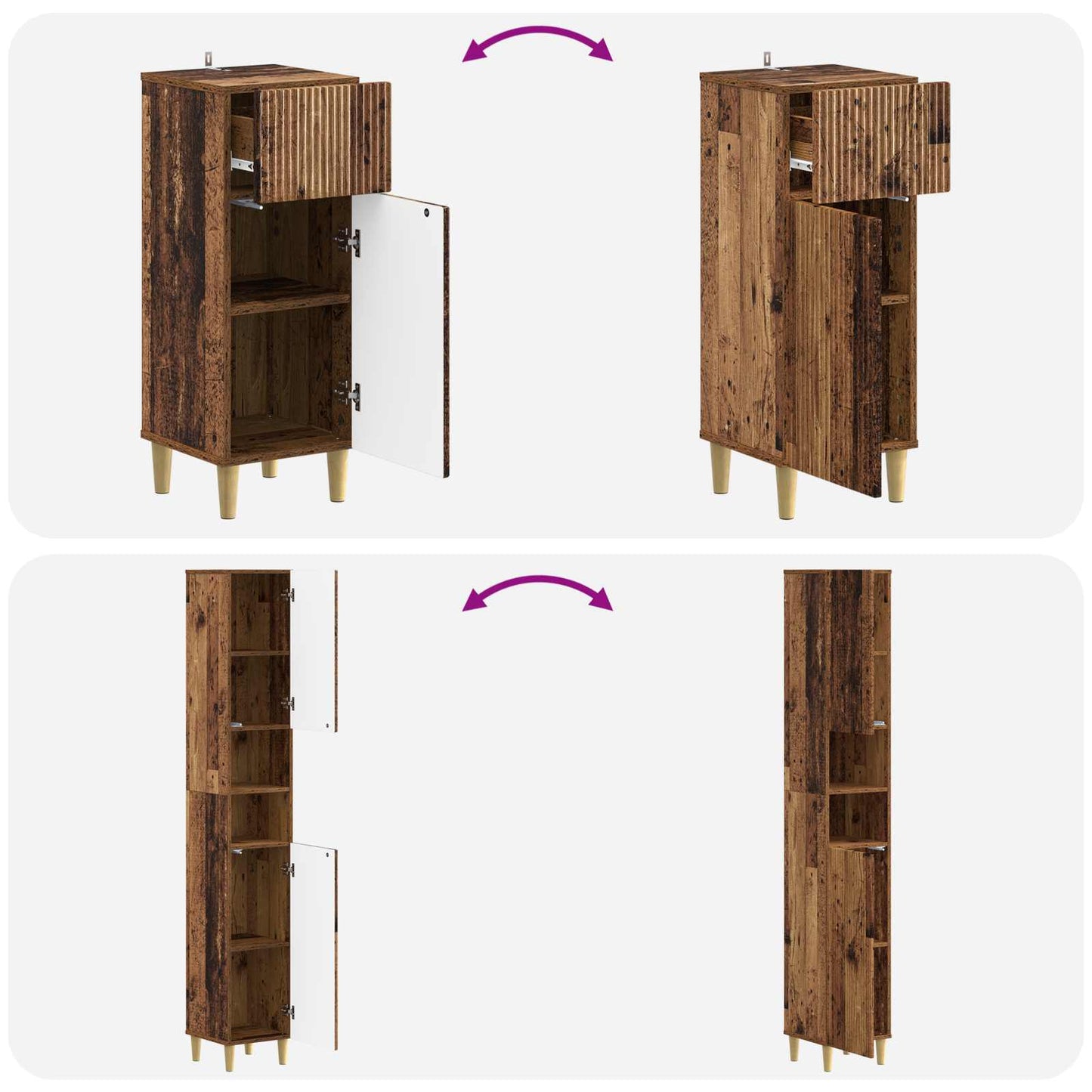 Set di armadietti da bagno in 3 pezzi ARNHEM | homemem39