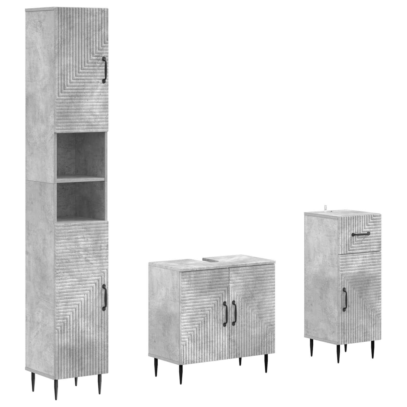 Set di armadietti da bagno in 3 pezzi HAARLEM | homemem39