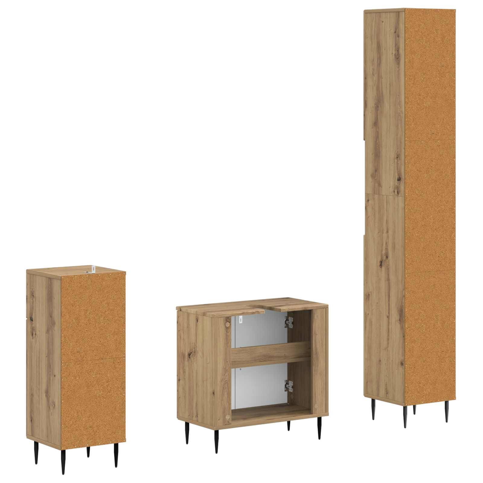 Set di armadietti da bagno in 3 pezzi HAARLEM | homemem39