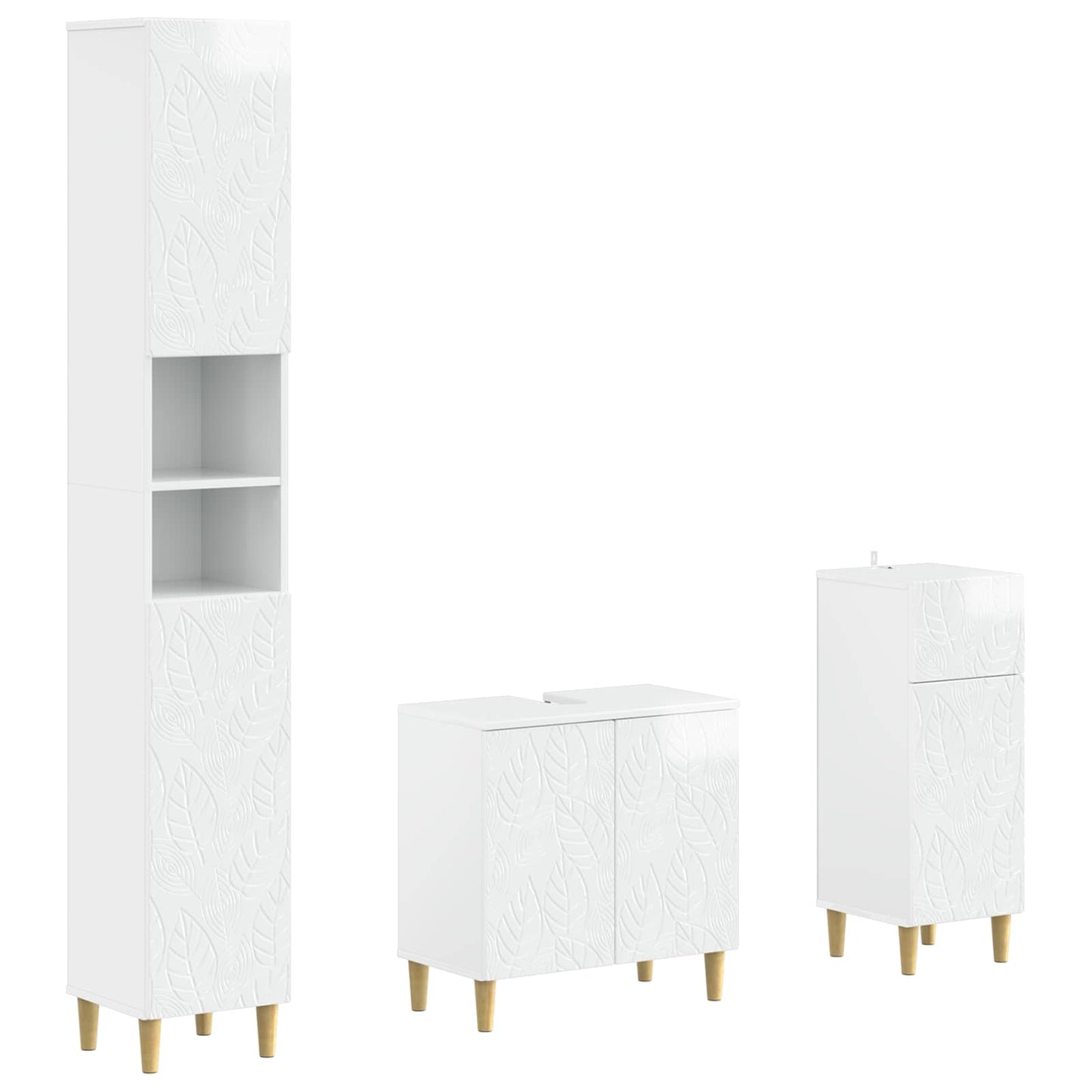 Set di armadietti da bagno in 3 pezzi DELFT | homemem39