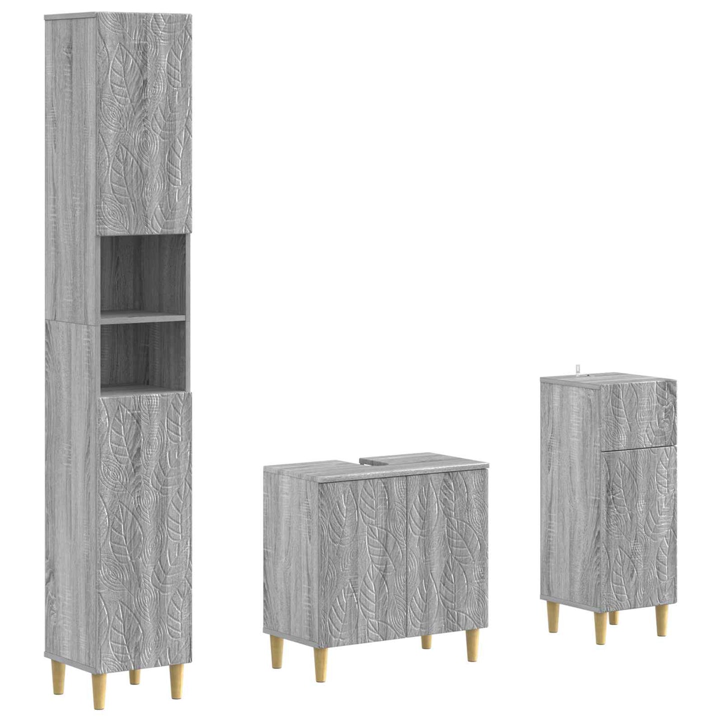 Set di armadietti da bagno in 3 pezzi DELFT | homemem39