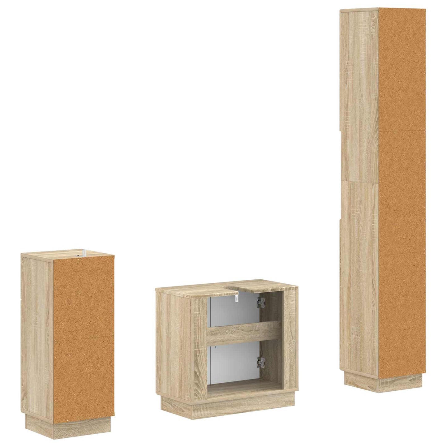 Set di armadietti da bagno in 3 pezzi HOORN | homemem39