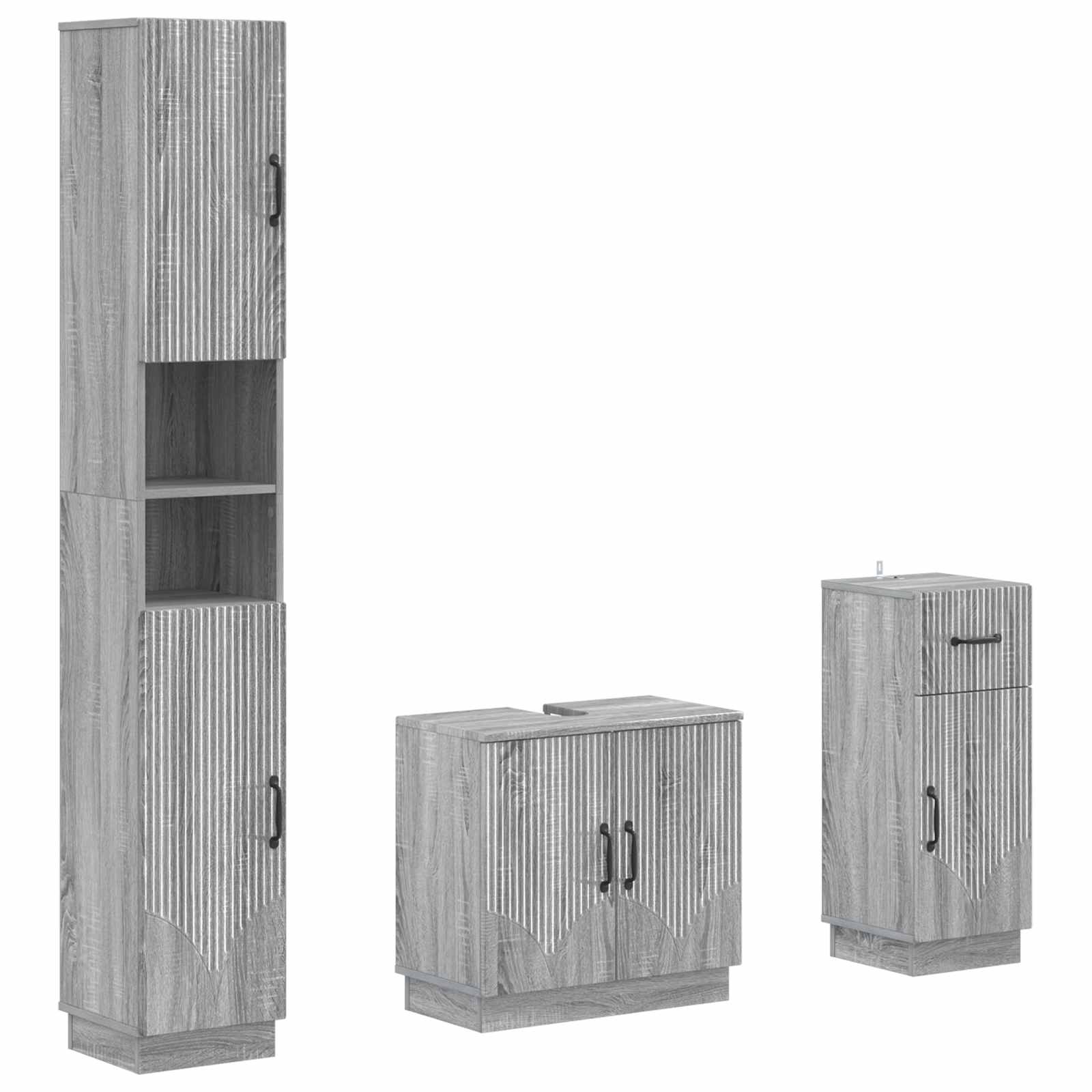 Set di armadietti da bagno in 3 pezzi HOORN | homemem39
