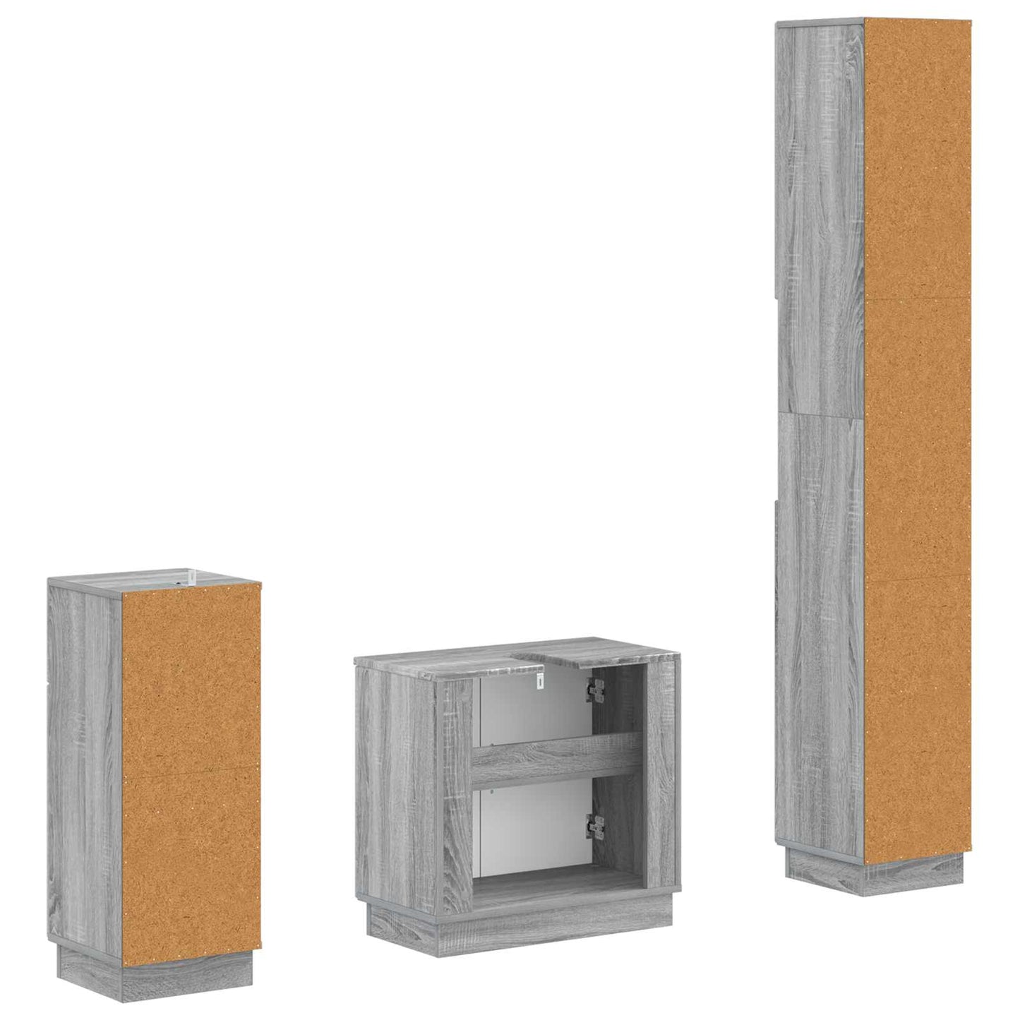 Set di armadietti da bagno in 3 pezzi HOORN | homemem39