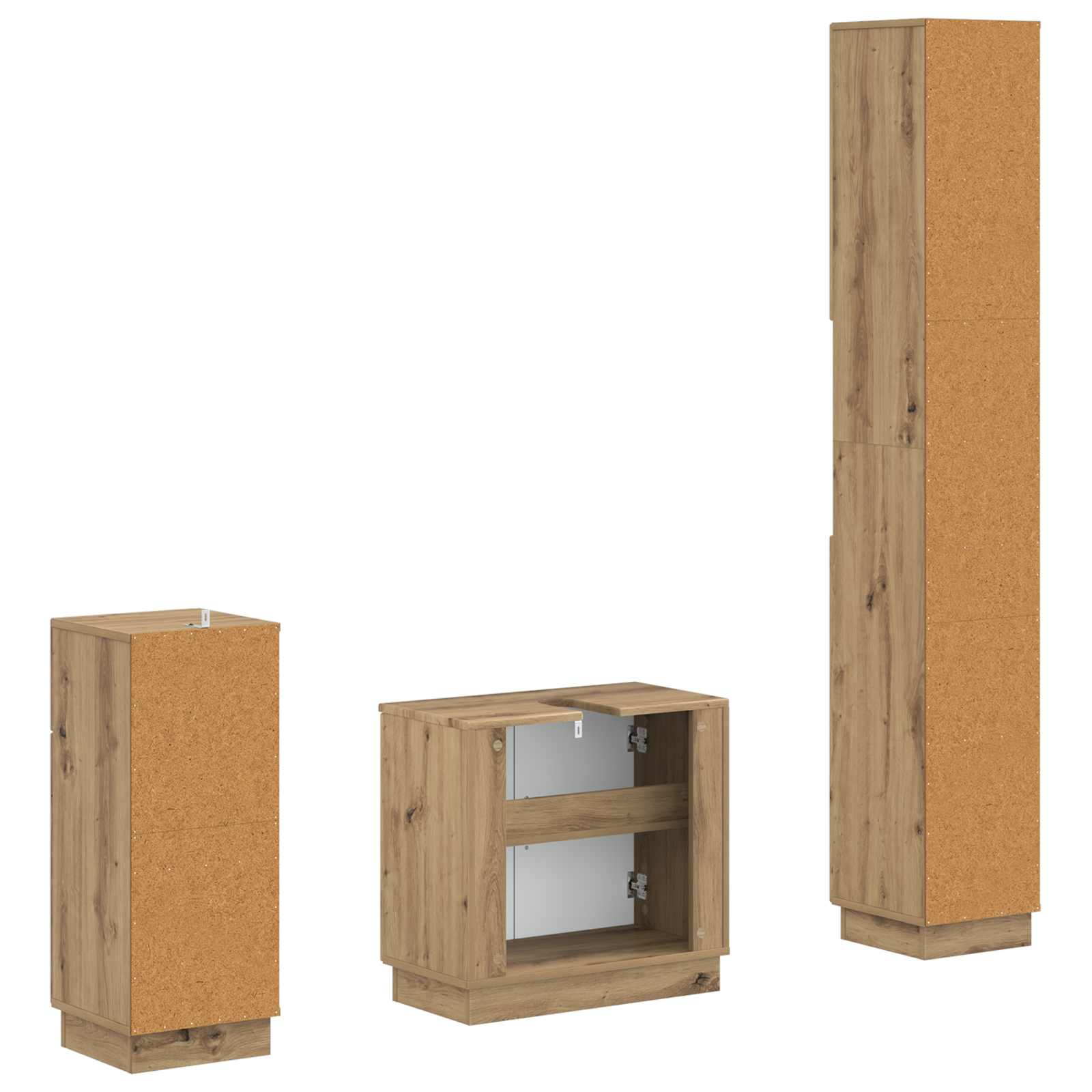 Set di armadietti da bagno in 3 pezzi HOORN | homemem39