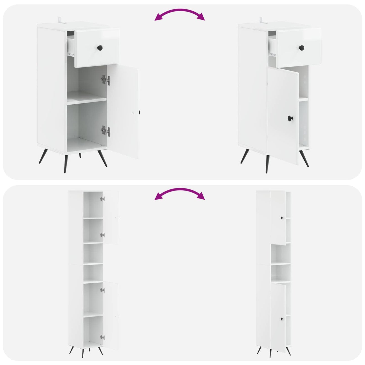 Set di armadietti da bagno in 3 pezzi BREDA | homemem39