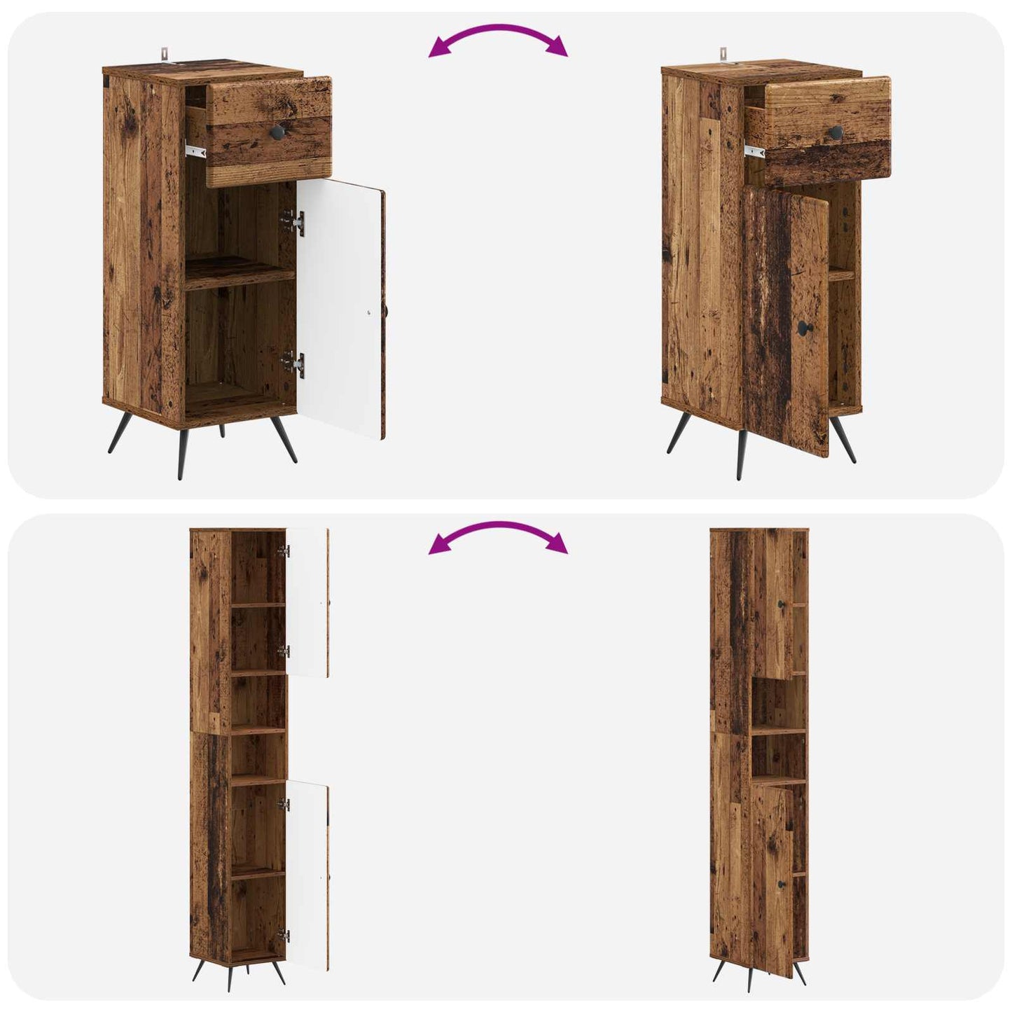 Set di armadietti da bagno in 3 pezzi BREDA | homemem39