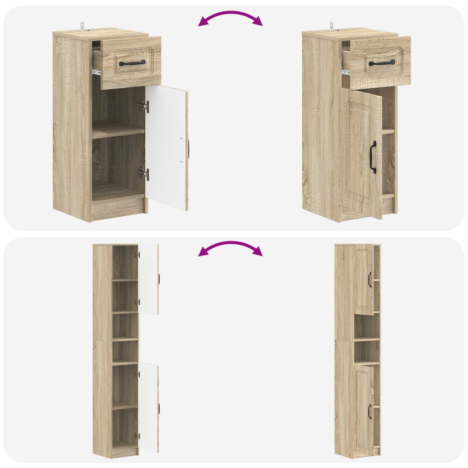 Set di armadietti da bagno in 3 pezzi UTRECHT | homemem39