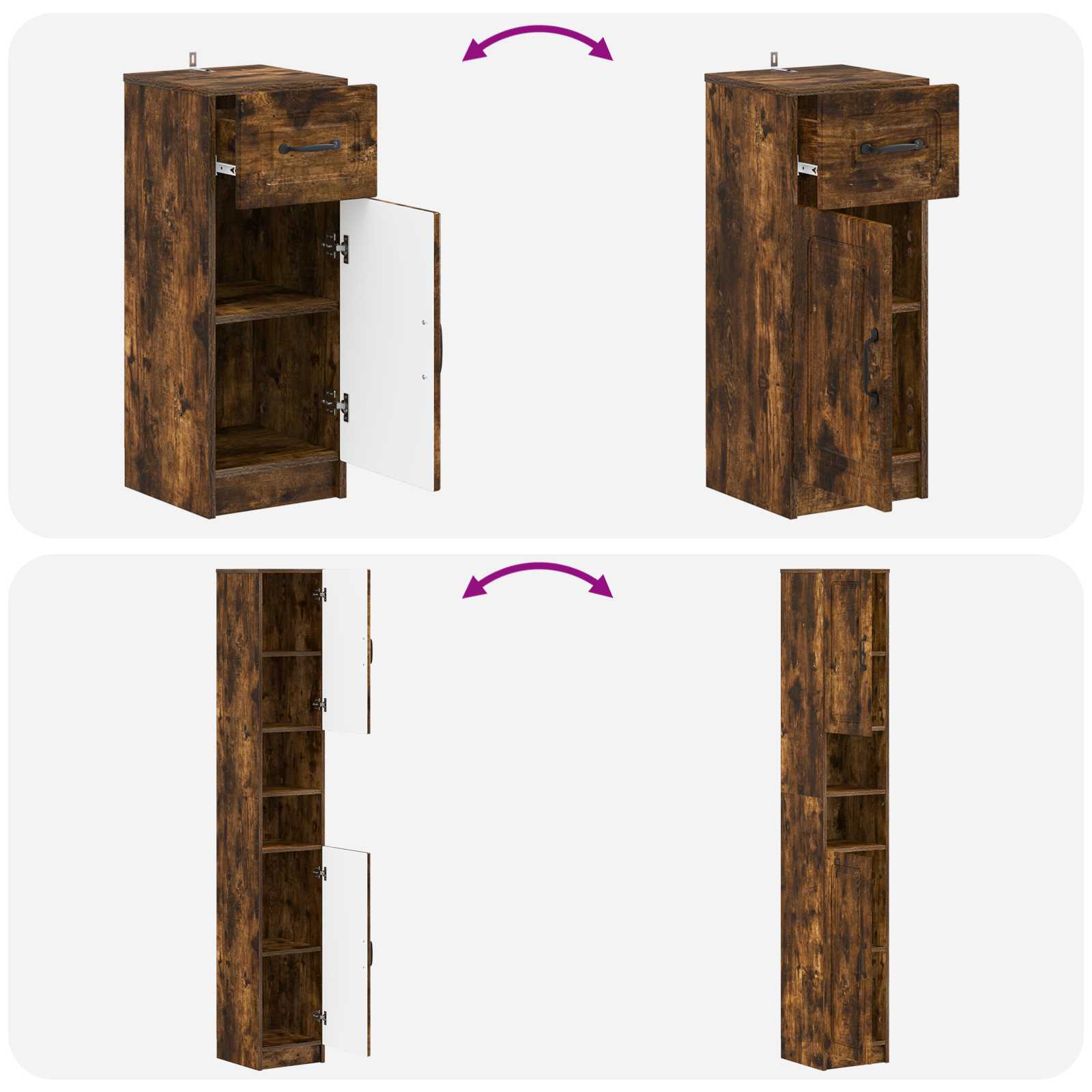Set di armadietti da bagno in 3 pezzi UTRECHT | homemem39
