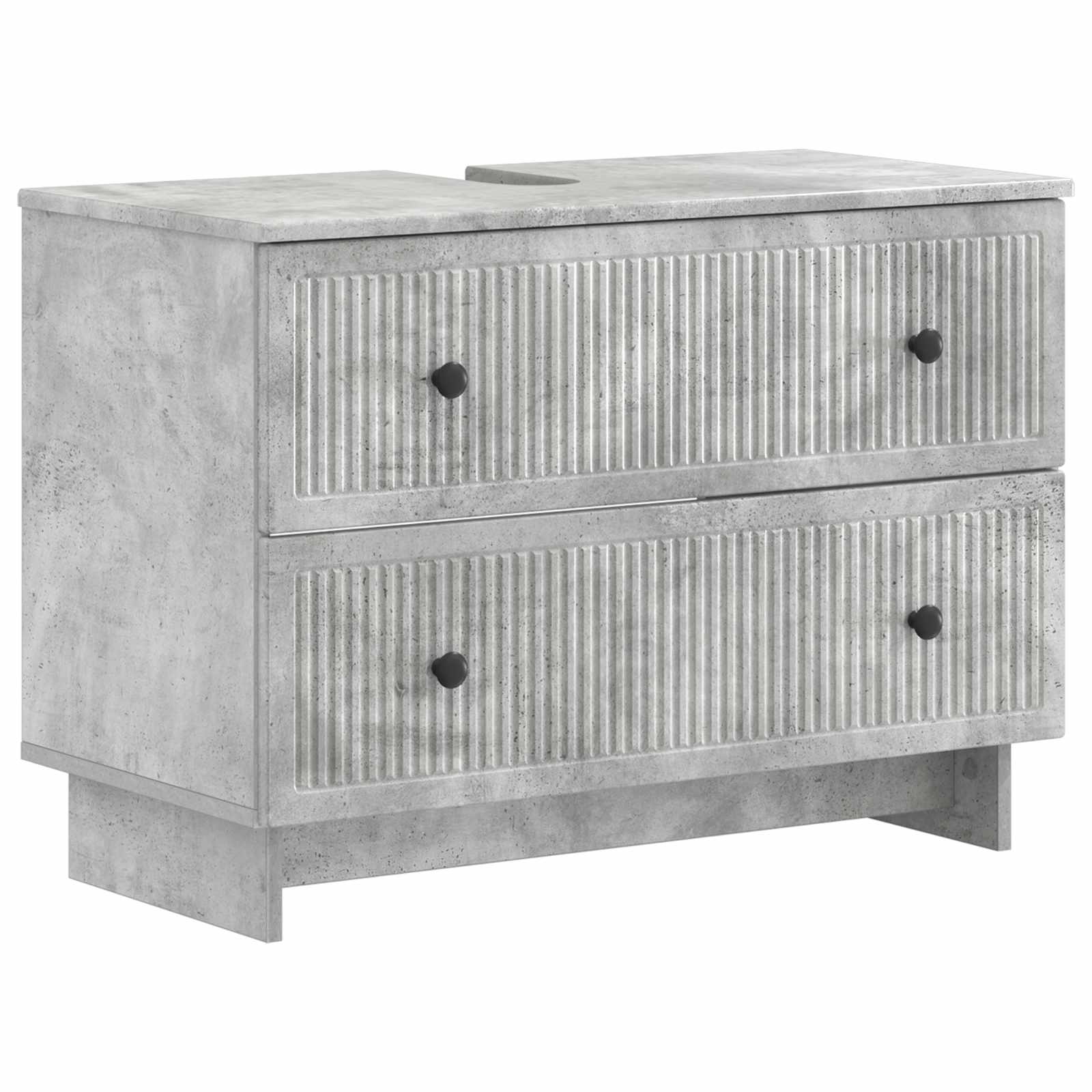 Set di Mobili da Bagno da 4 Pezzi EDE Grigio Cemento | homemem39