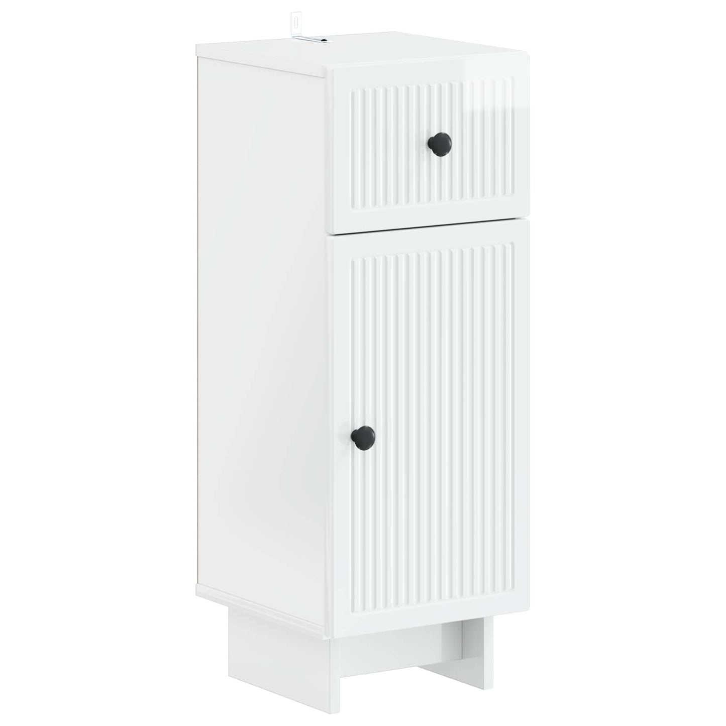 Set di Mobili da Bagno da 4 Pezzi EDE Bianco Lucido | homemem39
