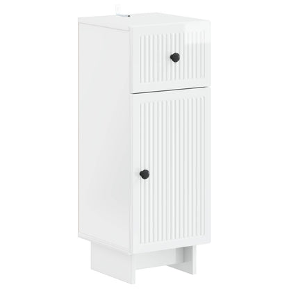 Set di Mobili da Bagno da 4 Pezzi EDE Bianco Lucido | homemem39